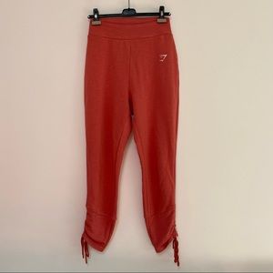 Gymshark Ruched Joggers Coral Pink Medium